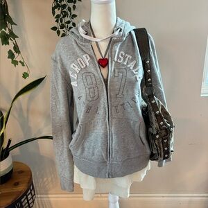 Aeropostale Heather Gray Women's Zip-Up Hoodie